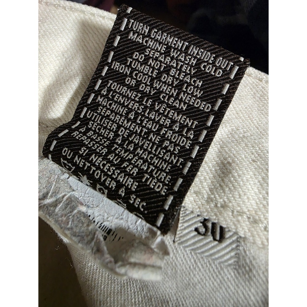 7 For All Mankind Jeans Women 30 Luxe Performance Slimmy Mid Rise Off Whit Cream - Picture 9 of 9